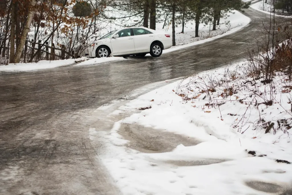 Driving in icy conditions in Massachussets